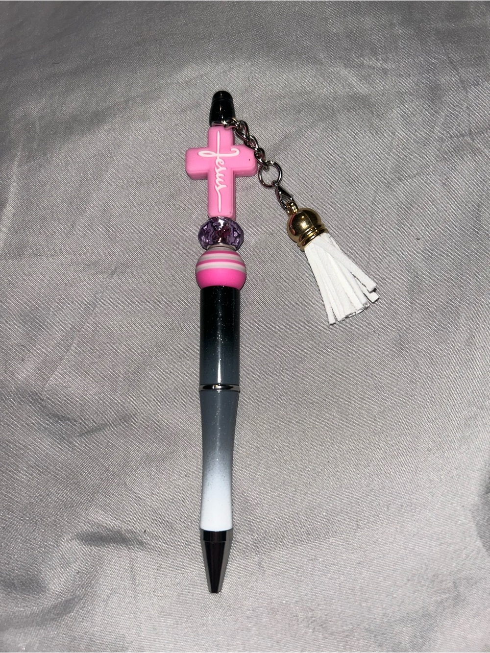 Pink Cross Tassel Ballpoint Pen - Home Office Accessory
